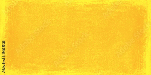Grungy yellow ochre background with distressed borders and canvas paper texture