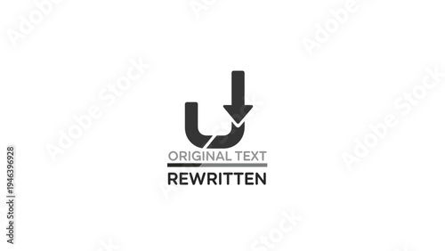 Rewritten Text Logo Design Symbol.