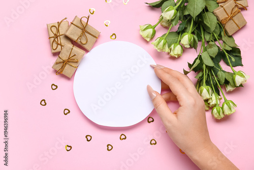Composition with blank card...