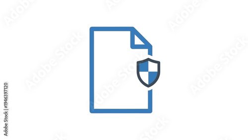 Secure document protection icon symbol.