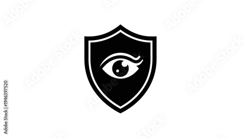 Shield with eye protection symbol.