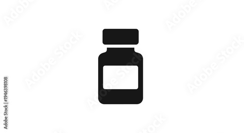 Black bottle with a cap.