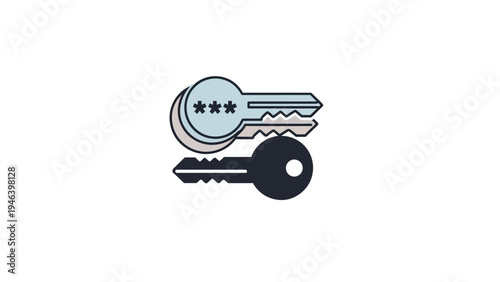 Keys for unlocking and locking.