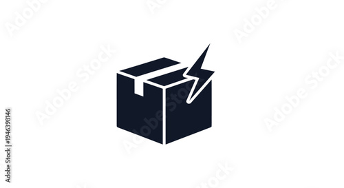 Black box with lightning bolt symbol.