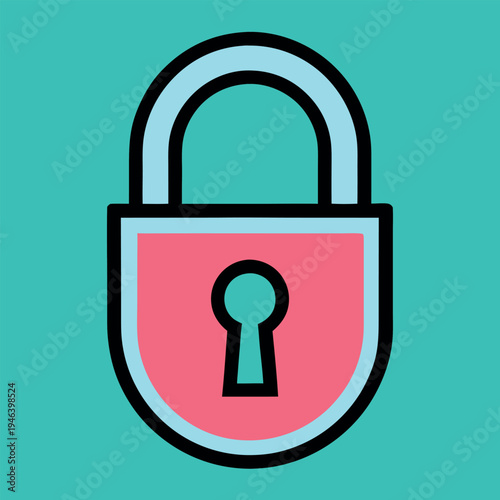 Lock icon vector illustration