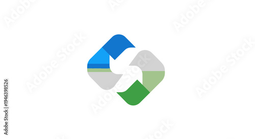 Colorful Recycling Symbol Logo Design.