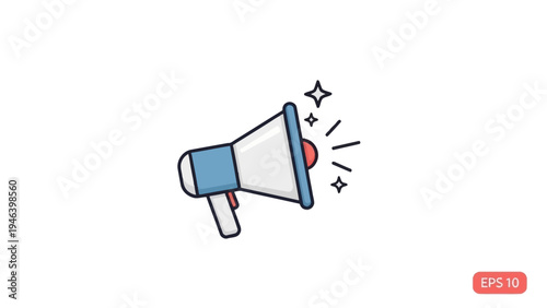 Megaphone Loudspeaker Communication Tool Device.