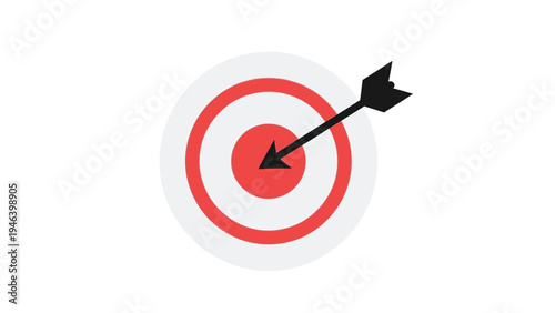 Target with Arrow Hitting the Bullseye.