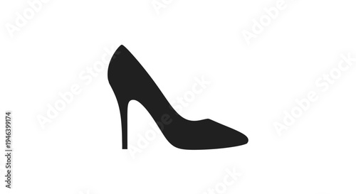 High Heel Black Stiletto Shoe.