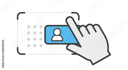 Hand Holding Identification Card Closeup.