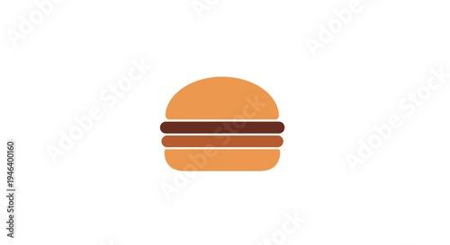 Simple illustration of a hamburger.