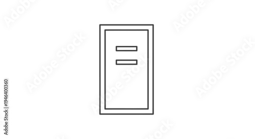 Simple line drawing of light switch.