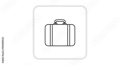 Simple Luggage Travel Suitcase Icon.