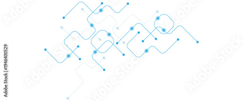 Abstract futuristic technology background. Technology background with crossed lines and dots.