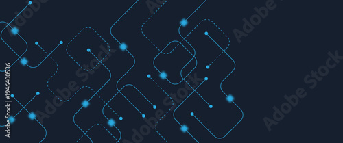 Abstract digital AI circuit board background with tech icons. Digital technology motherboard texture design. Engineering circuit board concept for poster, header, banner, website, presentation