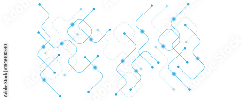 Abstract futuristic technology background. Technology background with crossed lines and dots.