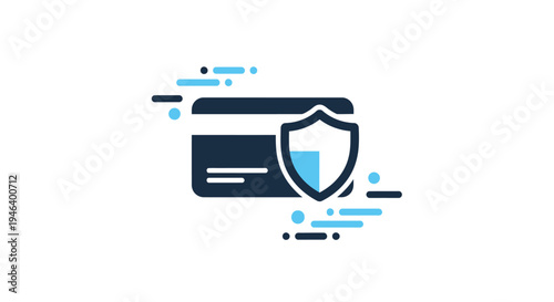 Credit Card with Shield Protection Icon.