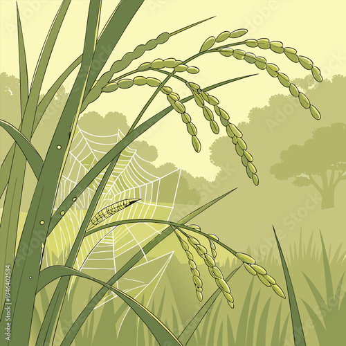 bamboo leaves on a white background