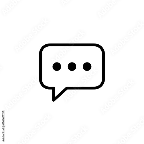 Chat Bubble Icon with Dots PNG - Transparent Background
