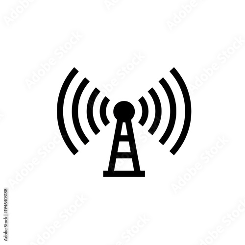 Wireless Signal Tower Icon, Transparent Background PNG