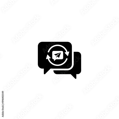 Chat Message Exchange Icon PNG - Communication Symbol