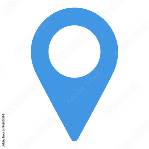 Free Download Blue Location Pin Vector Icon - GFXLoad