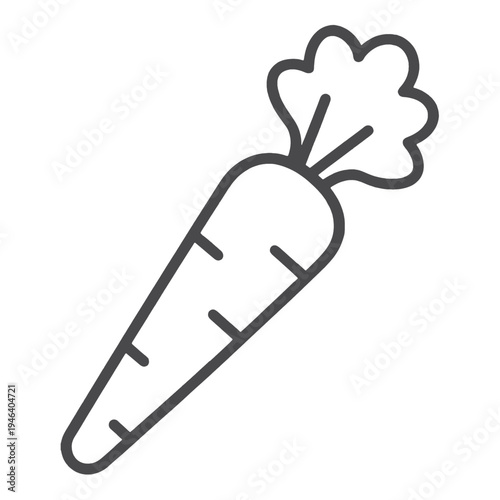 Carrot Outline Line Icon