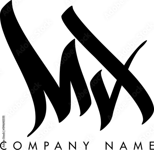 Creative Abstract Initial Letter MX Logo Design