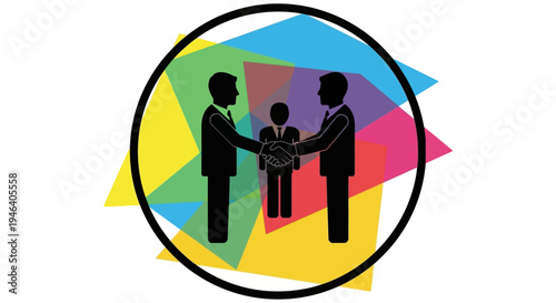 Business people shaking hands in agreement.