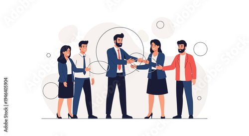 Business people shaking hands, teamwork, partnership, agreement, success, collaboration
