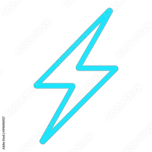 Lightning Bolt Outline Line Icon