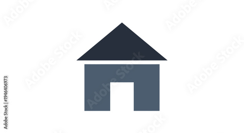 Simple Grey House Icon Design.