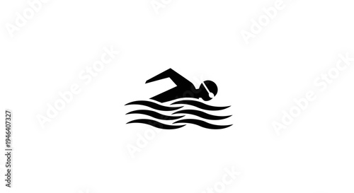 Swimmer in water swimming fast.