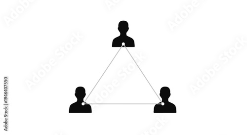 Three people in a network connection.
