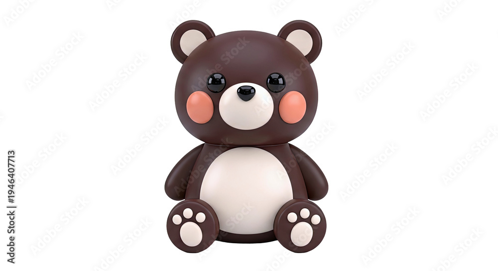 Obraz premium Cute Brown Teddy Bear Character