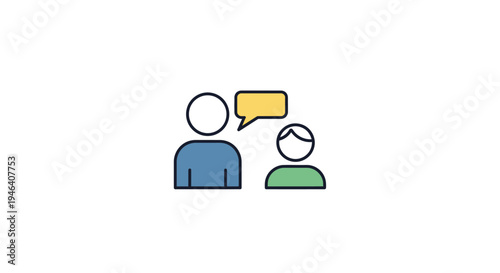 Two People Talking Communication Icons.