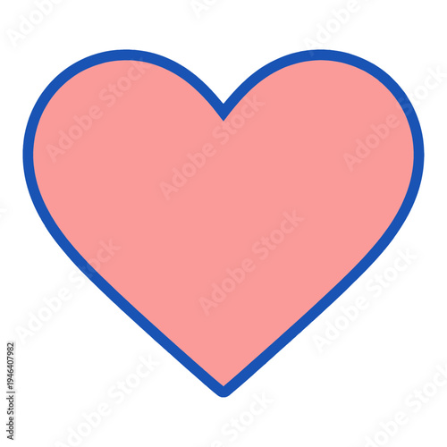 Pink Heart With Blue Outline Vector Icon Free Download Pink Heart With Blue Outline Vector Icon - GFXLoad
