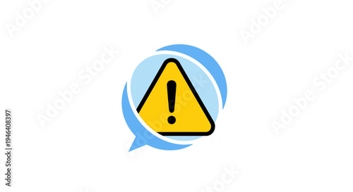 Warning sign with exclamation mark symbol.