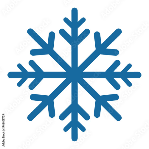 Snowflake Blue Filled Vector Icon