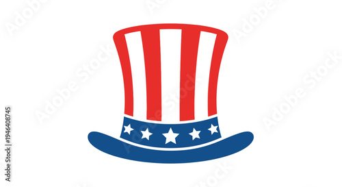 American Uncle Sam Top Hat Symbol.