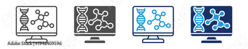 bioinformatics icon set with multi concept