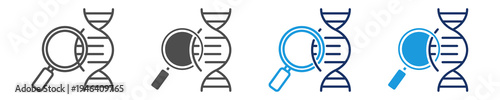 snp analysis icon set with multi concept