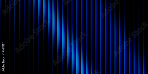 A captivating abstract digital artwork featuring smooth blue gradient waves against a dark backdrop, creating a futuristic and dynamic visual effect.