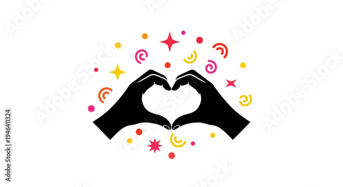 Hands forming a heart shape.