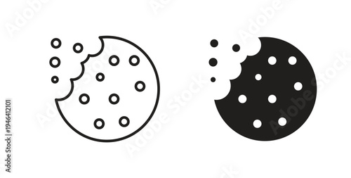 Cookie icon symbol vector illustration. vector flat clipart object eps10