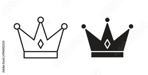 Crown icon symbol vector illustration. vector flat clipart object eps10