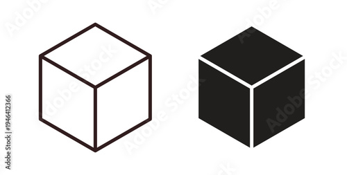Cube icon symbol vector illustration. vector flat clipart object eps10