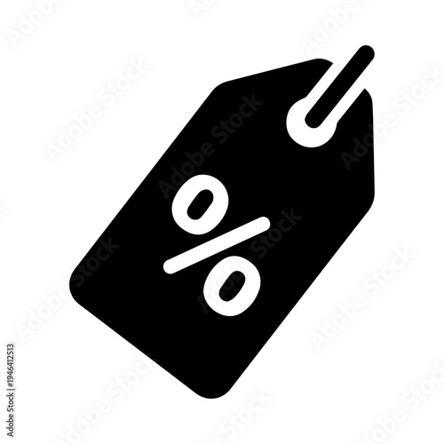 Minimalist Black Price Tag Icon Representing Sales and Marketing Discounts