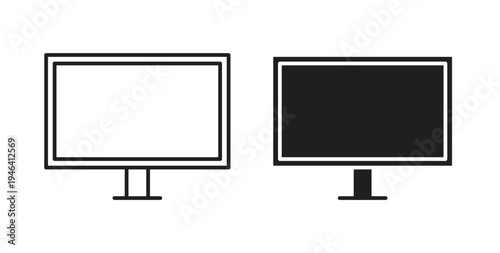 Desktop icon symbol vector illustration. vector flat clipart object eps10