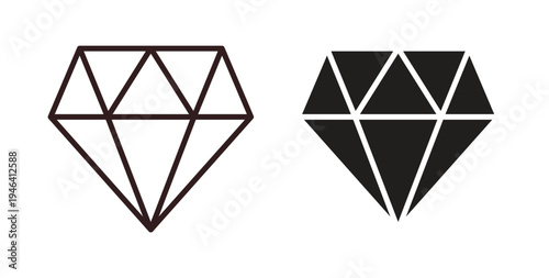 Diamond icon symbol vector illustration. vector flat clipart object eps10